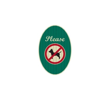 No Dogs Allowed Aluminum Sign (EGR Reflective)
