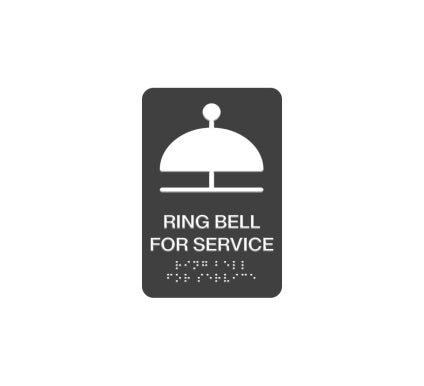 ADA Ring Bell For Service Braille Sign