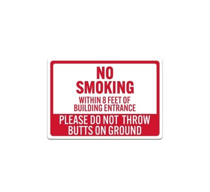 Do Not Smoke Decal (Non Reflective)