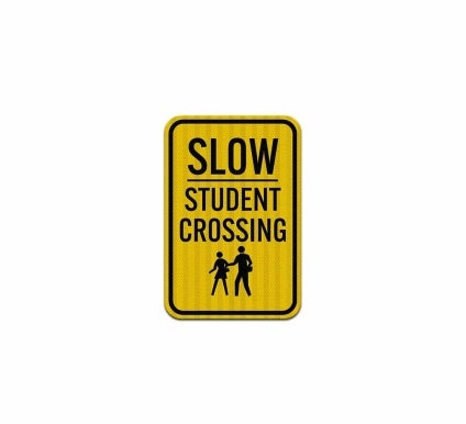 School Crossing Aluminum Sign (HIP Reflective)