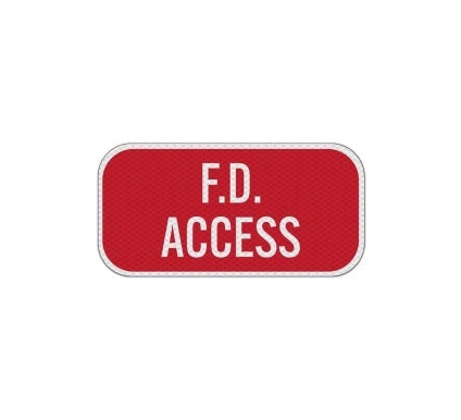 Fire Department F. D. Access Aluminum Sign (Diamond Reflective)