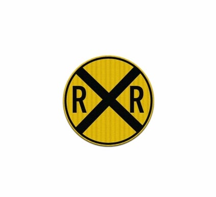 MUTCD Compliant Railroad Crossing Aluminum Sign (HIP Reflective)