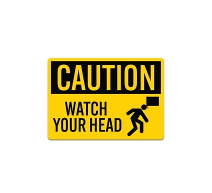 Caution Watch Your Head Decal (Non Reflective)