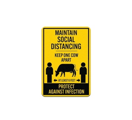 Keep One Cow Apart Decal (Non Reflective)