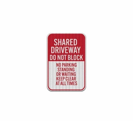 No Standing or Waiting Keep Clear Aluminum Sign (HIP Reflective)