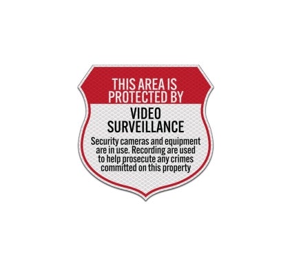 This Area Is Protected By Video Surveillance Aluminum Sign (Diamond Reflective)