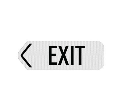 Exit Arrow Aluminum Sign (Diamond Reflective)