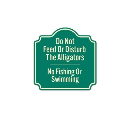 No Fishing Or Swimming Aluminum Sign (Non Reflective)