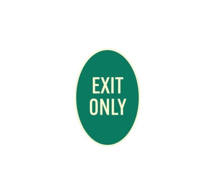 Exit Only Aluminum Sign (Non Reflective)