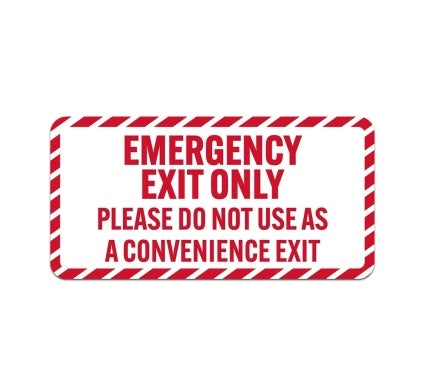 Emergency Exit Only Please Do Not Use Aluminum Sign (Non Reflective)