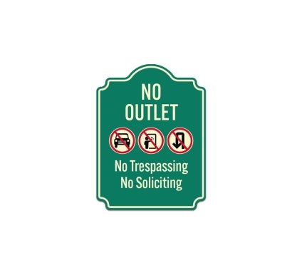 No Trespassing or Soliciting Aluminum Sign (Non Reflective)