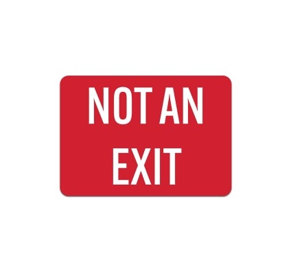 Exit Entrance Aluminum Sign (Non Reflective)