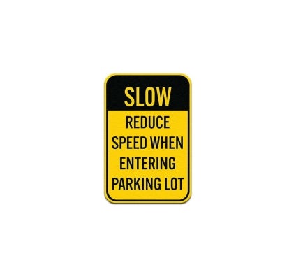 Slow Down Speed Limit 10 MPH Aluminum Sign (Non Reflective)