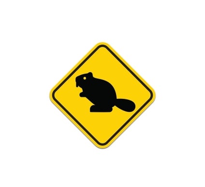 Beaver Crossing Aluminum Sign (Non Reflective)