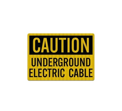 Underground Electric Cable Decal (EGR Reflective)