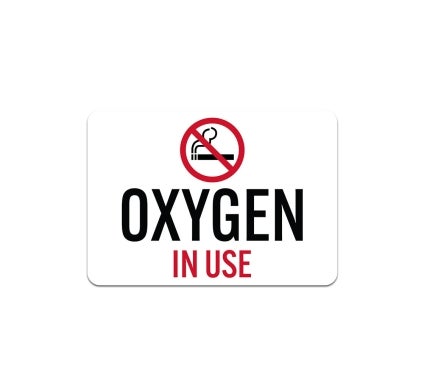 Oxygen In Use Aluminum Sign (Non Reflective)