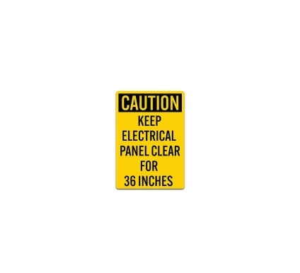 Keep Electrical Panel Clear Magnetic Sign (Non Reflective)