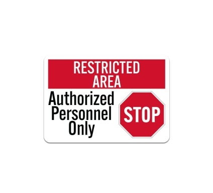Stop Authorized Personnel Only Plastic Sign