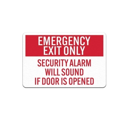 Fire & Emergency Exit Only Aluminum Sign (Non Reflective)