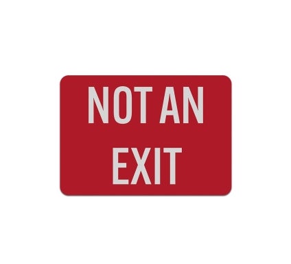 Exit Entrance Decal (Reflective)