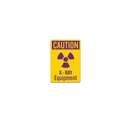 X Ray Equipment Decal (Non Reflective)