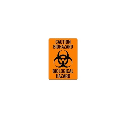 Caution Biohazard Decal (Non Reflective)