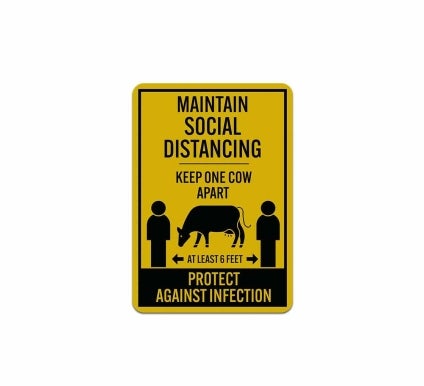 Keep One Cow Apart Decal (Reflective)