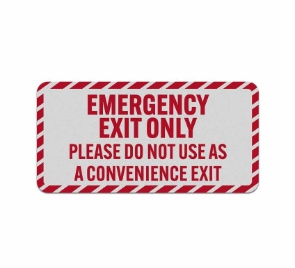 Emergency Exit Only Aluminum Sign (Reflective)