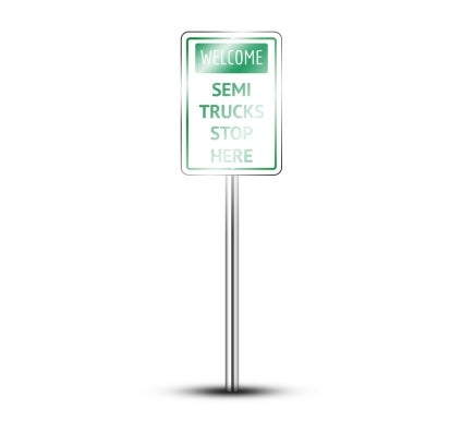 Reflective Truck Parking Only Signs