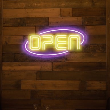 Open Neon Sign