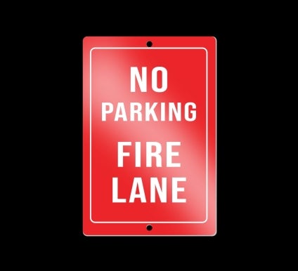 Reflective No Parking Fire Lane Signs