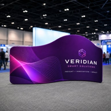 Tension Fabric Display Backdrop - Wave Shaped