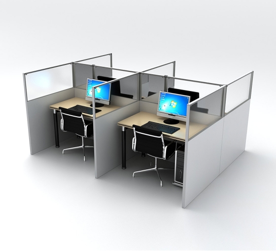 SEG Office Desk Partitions - 4 Desk
