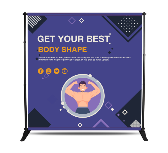 Perfect Roller Display TELESCOPIC Backdrop Banner Stand Show Exhibit Advertising 