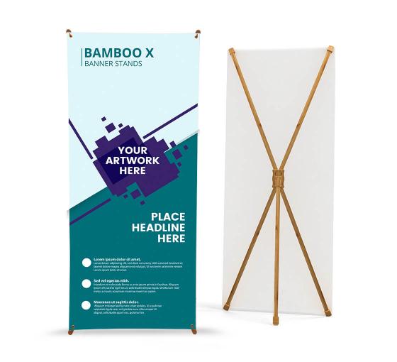 Bamboo X Banner Stands Bamboo Banner Display Stands