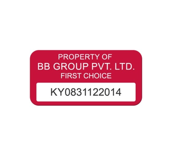 Plastic Asset Labels - Economy