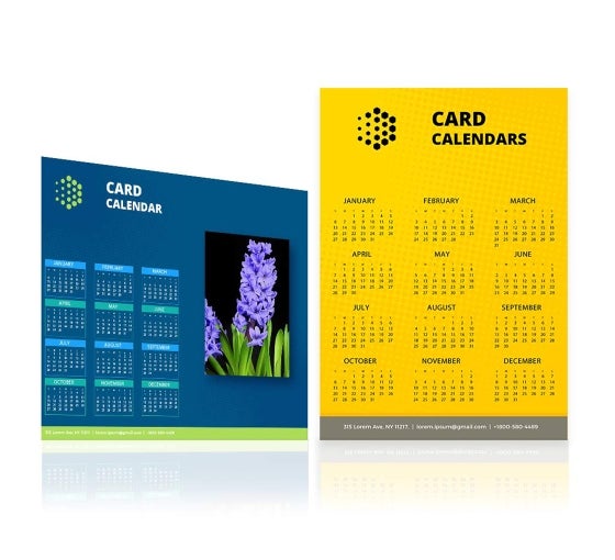 Classy Customized Card Calendars