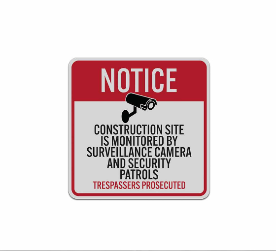 CCTV Security Notice Aluminum Sign (Reflective)