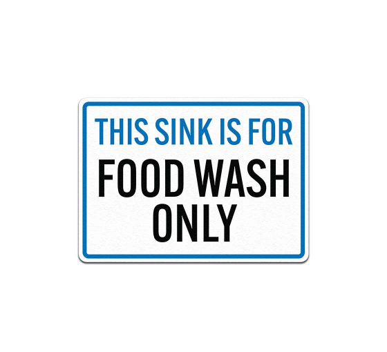 Food Wash Only Decal (Non Reflective)