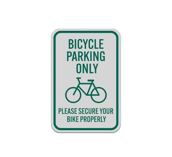 Bike Parking Aluminum Sign (Reflective)