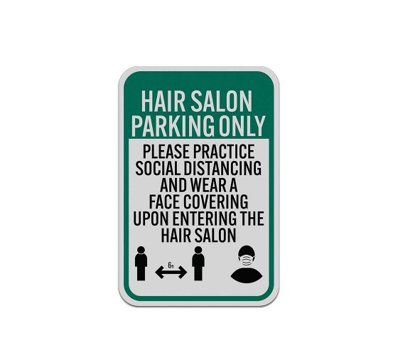 Hair Salon Parking Only Aluminum Sign (Reflective)