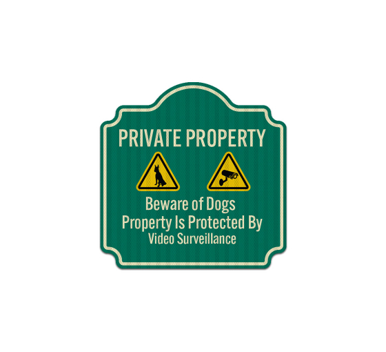Beware of Dogs Property Protected Aluminum Sign (EGR Reflective)