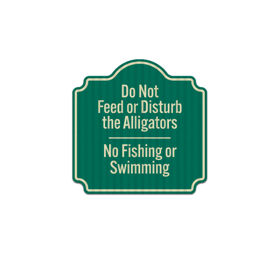 Do Not Disturb Alligators Aluminum Sign (EGR Reflective)