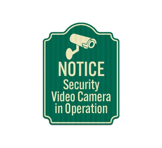 Video In Surveillance Aluminum Sign (EGR Reflective)