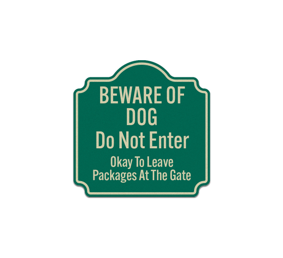 Beware Of Dog Do Not Enter Aluminum Sign (Reflective)