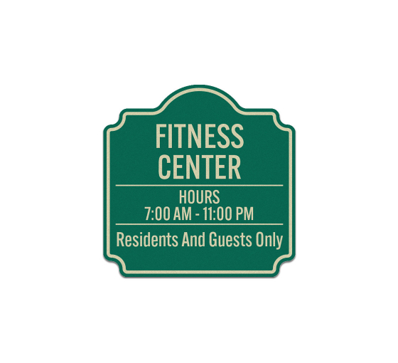 Fitness Center Aluminum Sign (Reflective)