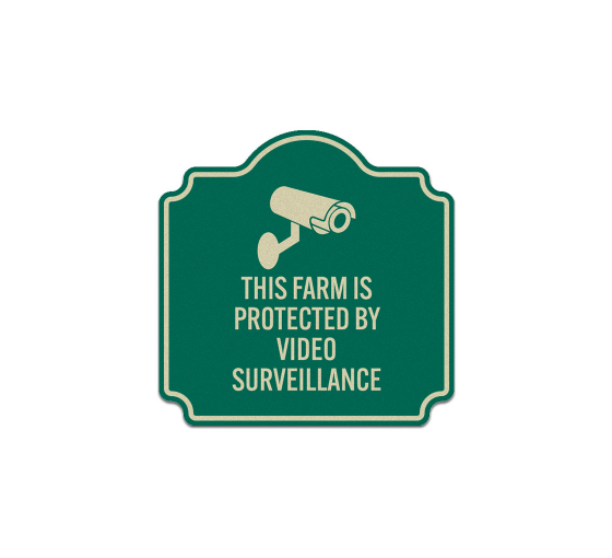 This Farm Is Protected By Surveillance Aluminum Sign (Reflective)