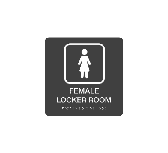 Female Locker Room Braille Sign
