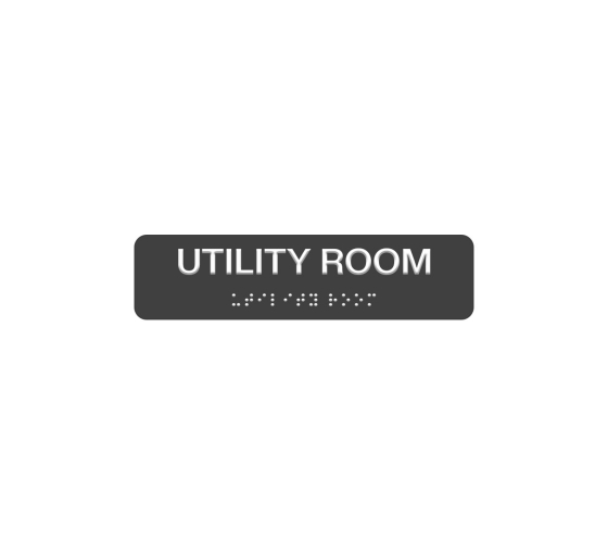 Utility Room Braille Sign