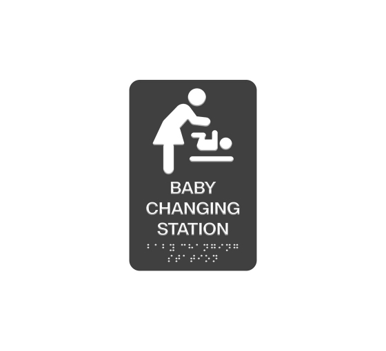 Baby Changing Station Braille Sign